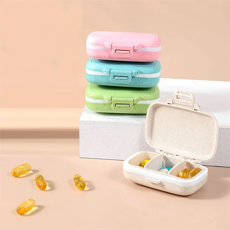 Mini Portable Pills Organizer Case 3 Grids PillBox Tablet Storage Container Weekly Medicine Pill\'s Box Pill Case Drug Dispense