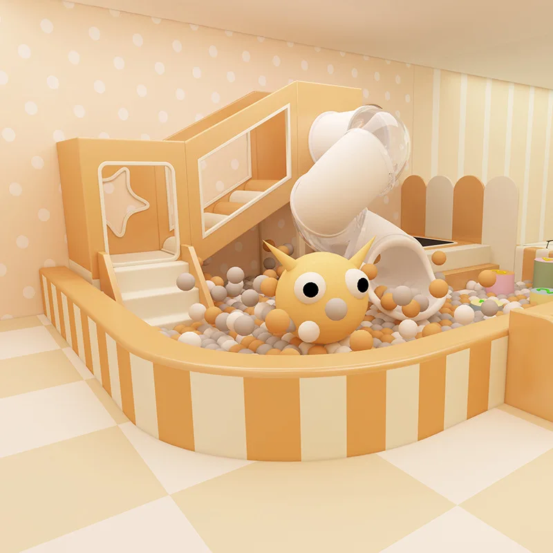 مجموعة معدات أطفال للعب الداخلي باللون الوردي عالي الجودة، توفر المصنع لمناطق اللعب