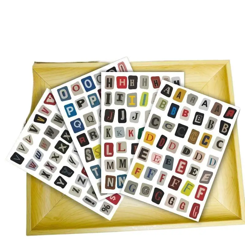 Vintage English Alphabet Stickers Fade Resistant Matte Finish Decals for Scrapbooking Journal DIY Craft Graduation Card Making