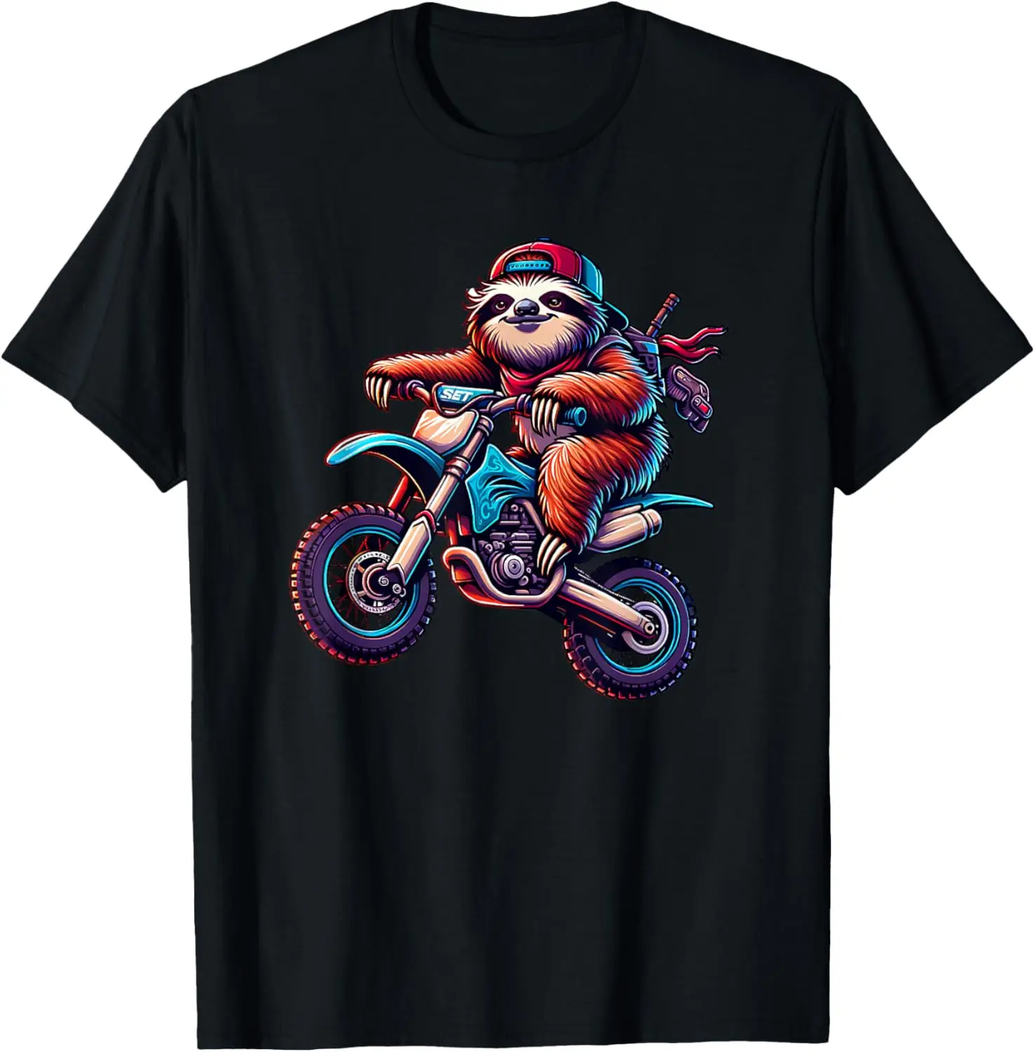 

Cool Sloth Riding Enduro Motocross Motorcycle Adventure T-Shirt