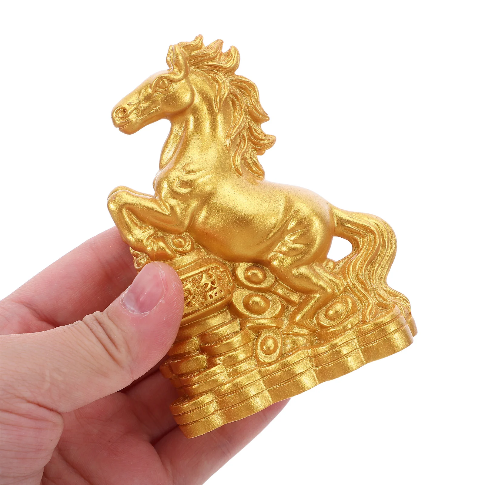 

Year Of The Horse Ornament Handmade Resin Standing Horse Statue For Home Office Desktop Chinese New Year Decor, Lucky Animal