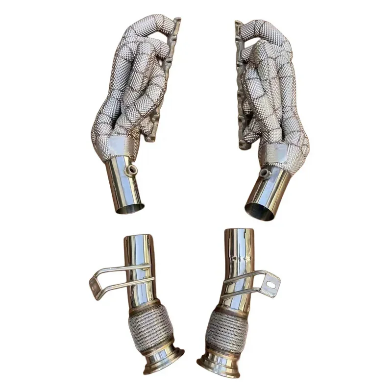 high flow exhaust manifold For Audi R8 V8 V10 4.2L/5.2L 2008-2020 quality Stainless Steel Car Exhaust Muffler Pipe