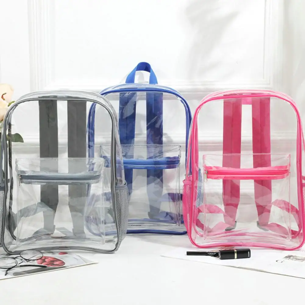 

PVC Transparent Backpack Waterproof Large Capacity See Through Wear-resistant Anti-scratch Backpack Travel mochilas рюкзаки