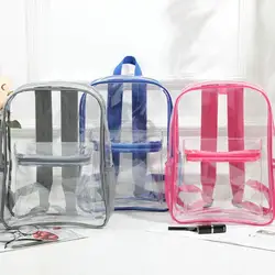 PVC Transparent Backpack Waterproof Large Capacity See Through Wear-resistant Anti-scratch Backpack Travel mochilas рюкзаки