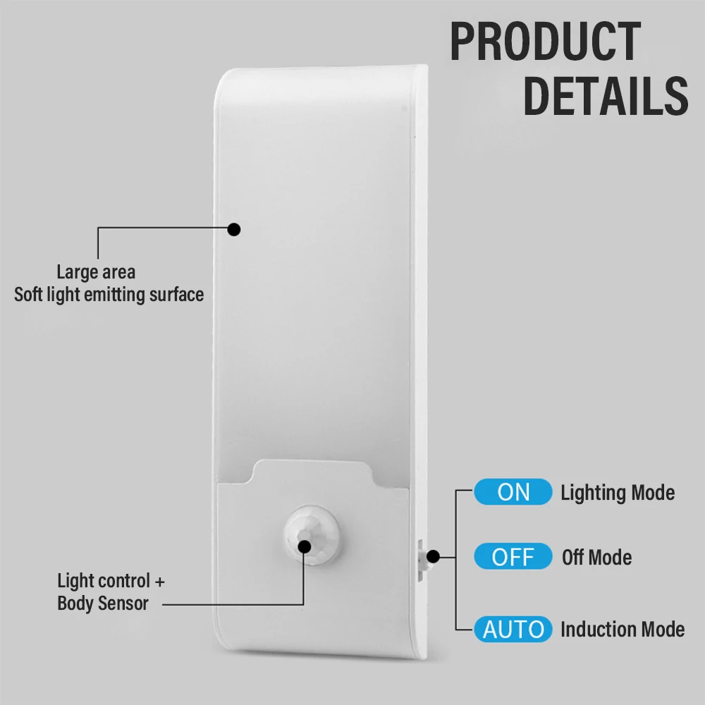 1/2PCS Motion Sensor Night Light 12LED Detector Wall Decorative Light Rechargeable Body Sensor Night Light Magnetic Wall Mount