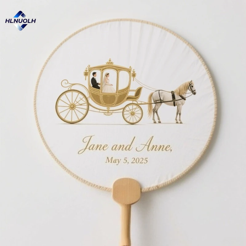 

10/20/30Pcs Personalized Wedding Party Rice Paper Ball Fan Party Supplies Wedding Gift Party Favors Fans Custom Name and Date