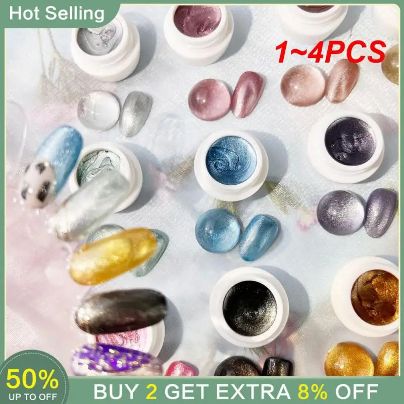 글리터 고밀도 플래티문 접착제 UV 네일 광택제 실버 골든 라이너 드로잉 페인팅 젤 네일 바니시 래커, 1 ~ 4 개, 5ml