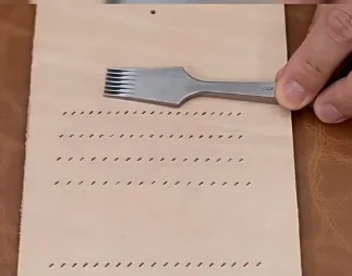 Outils de découpe hexagonaux pour cuir fait main, méthode hexagonale, dents finement polies