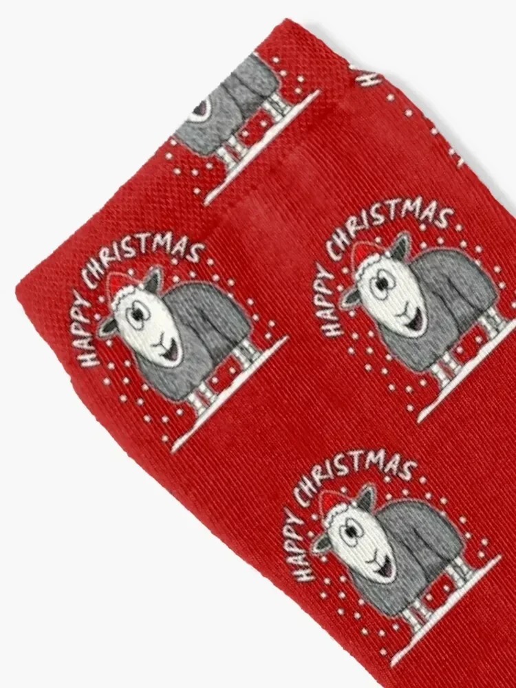 Christmas The Lake District Herdwick Sheep Cumbria Funny Socks heated bright garter sports stockings crazy Socks Women's Men's