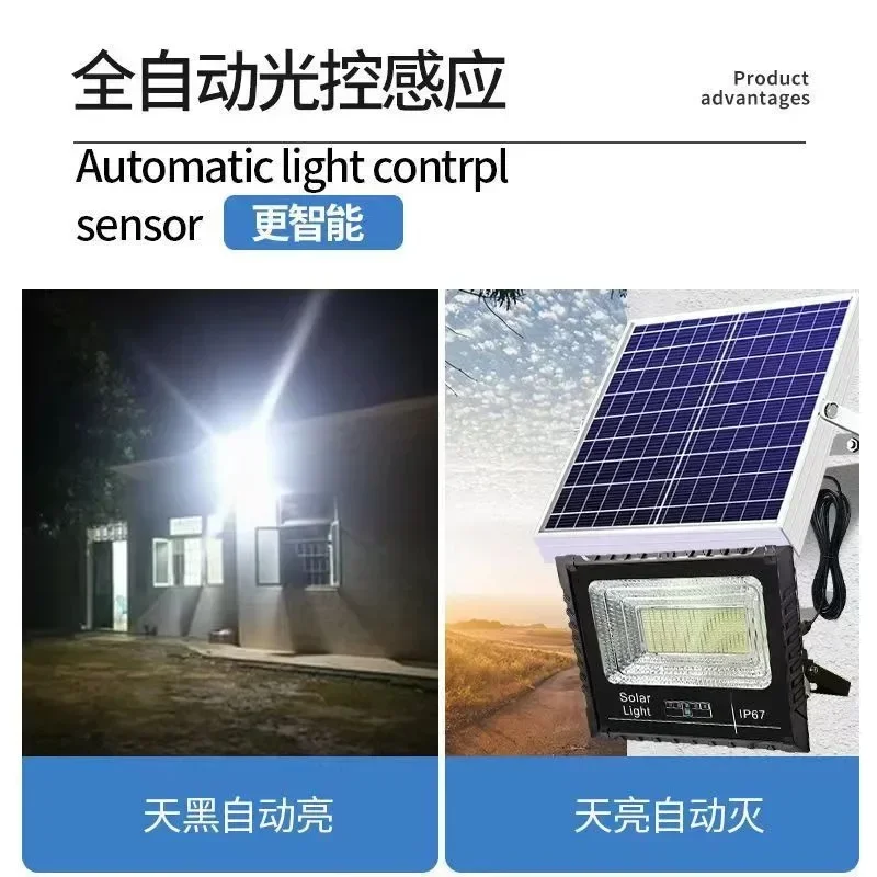 Hot Selling Upgraded LED Solar Lights Screen Power Display Home Outdoor Garden Light Floodlight Super Bright Waterproof Lighting