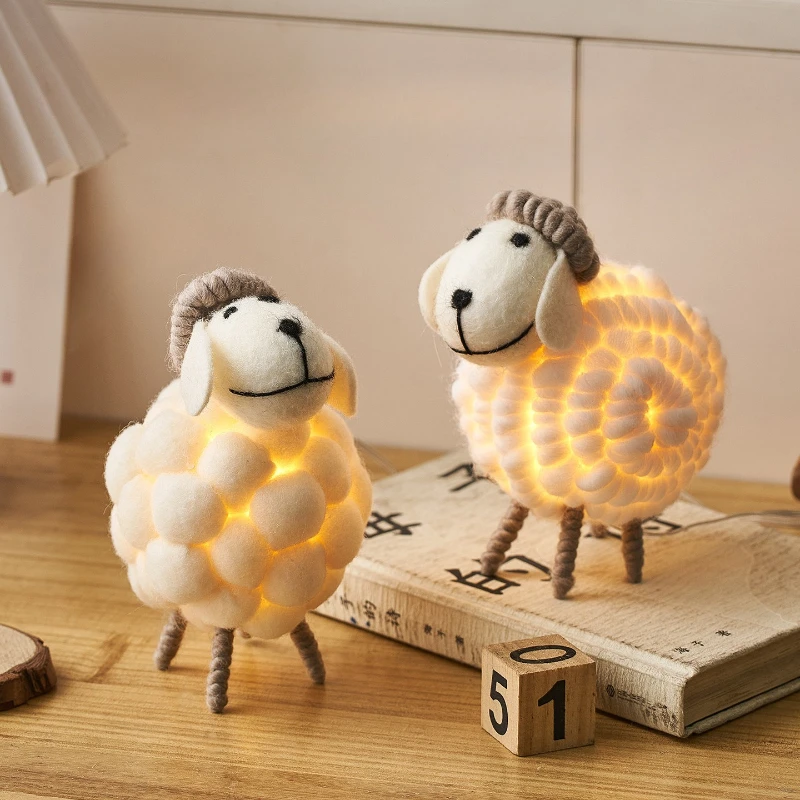 Cute and creative lamb shaped ornament,glow,decoration ornament for children's room in the living room entrance,gift for friends