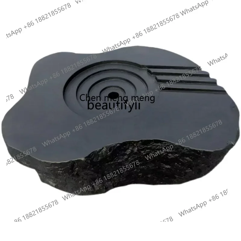 P178 حديقة حجر الجبل الأسود الطبيعي وعاء الماء الحجر الخام حديقة كبيرة العقارات المشهد المناظر الطبيعية الحجر #3