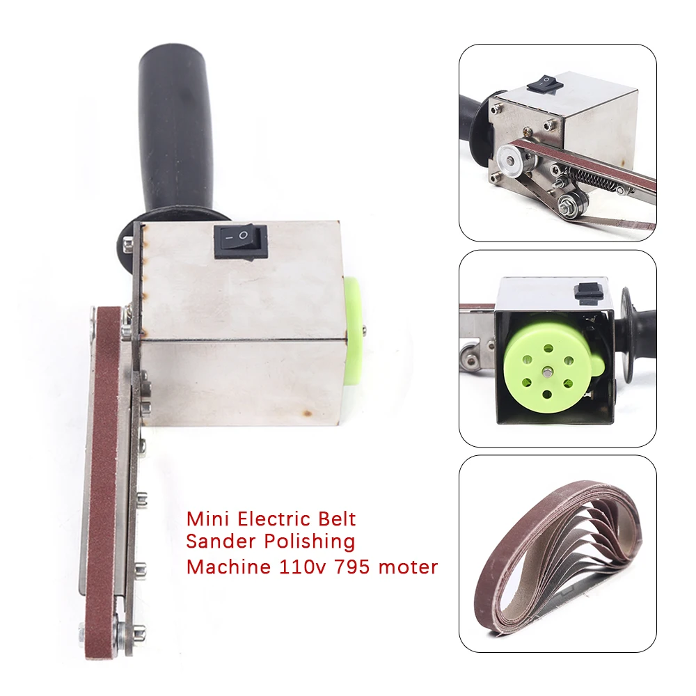 Mini Machine Puntenslijper Houtbewerking Bandschuurmachine Grinder Hand-Held Low Noise