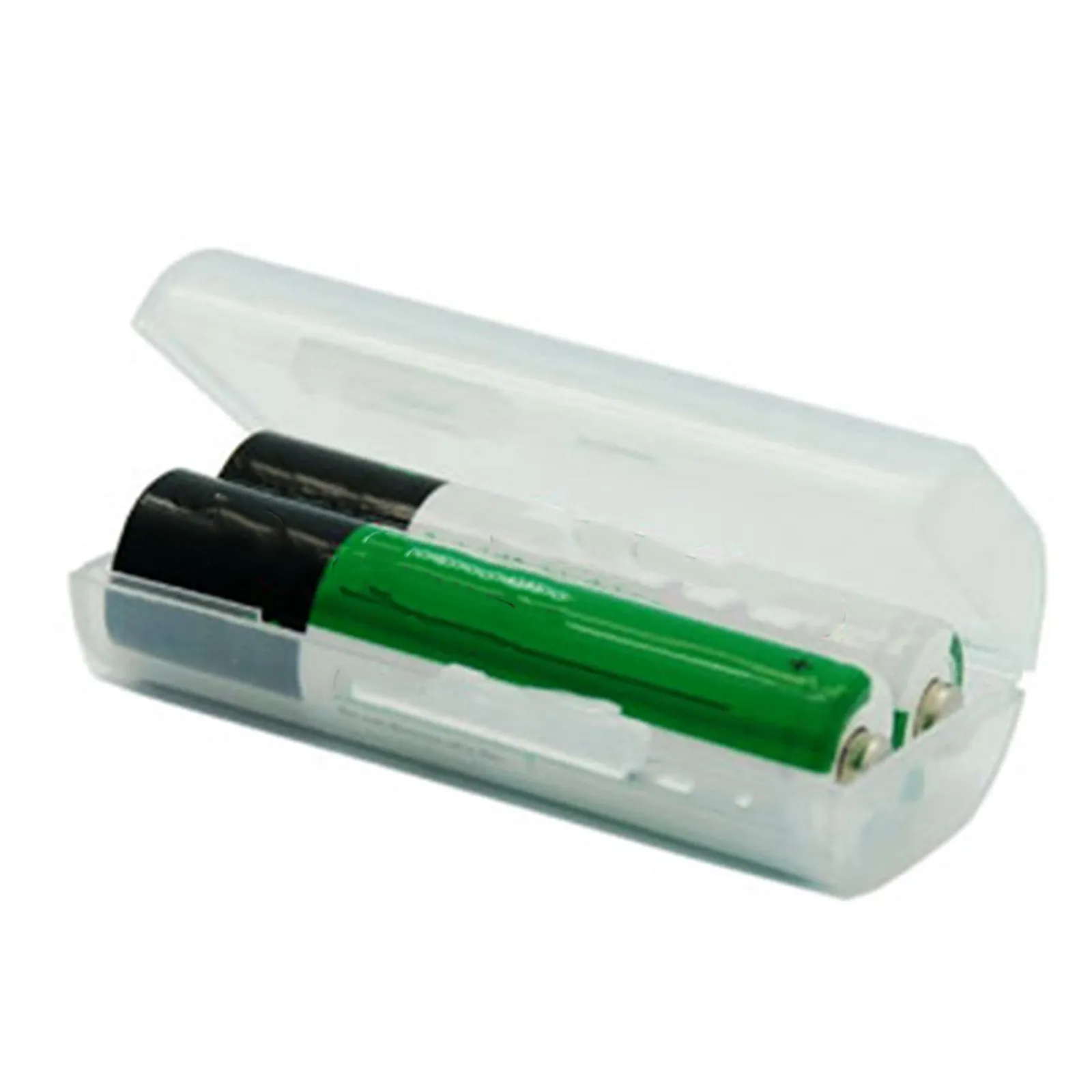 2 Aaa Battery Protective Case Clear Hard Plastic Storage Box Organized Safe Short Compact Lightweight Travel