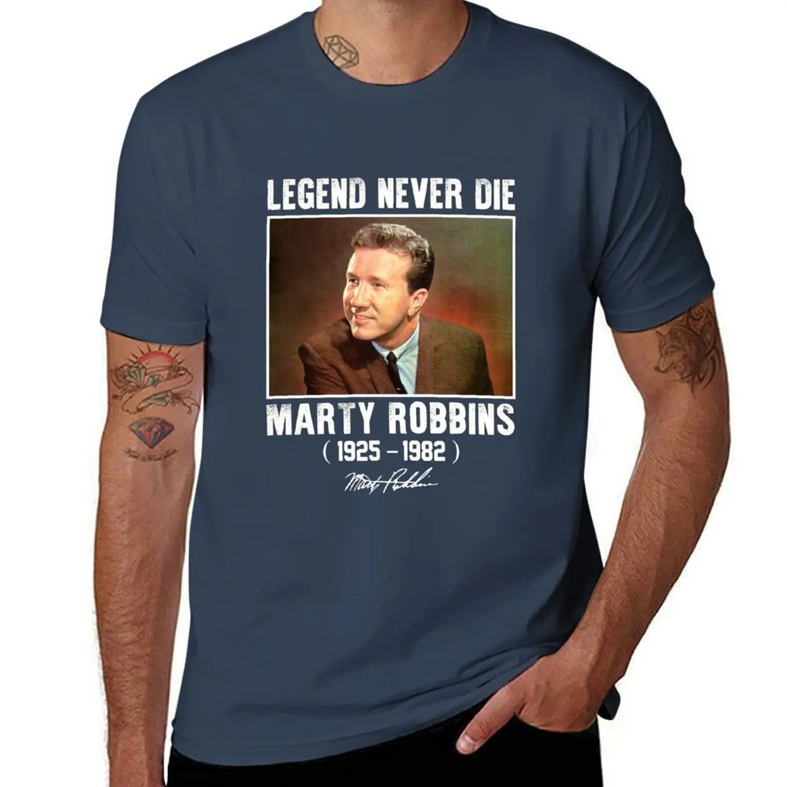 

Classic Marty Robbins Legend Never Die T-Shirt t shirt man cotton t shirt man casual man t shirt cotton high quality T-Shirt