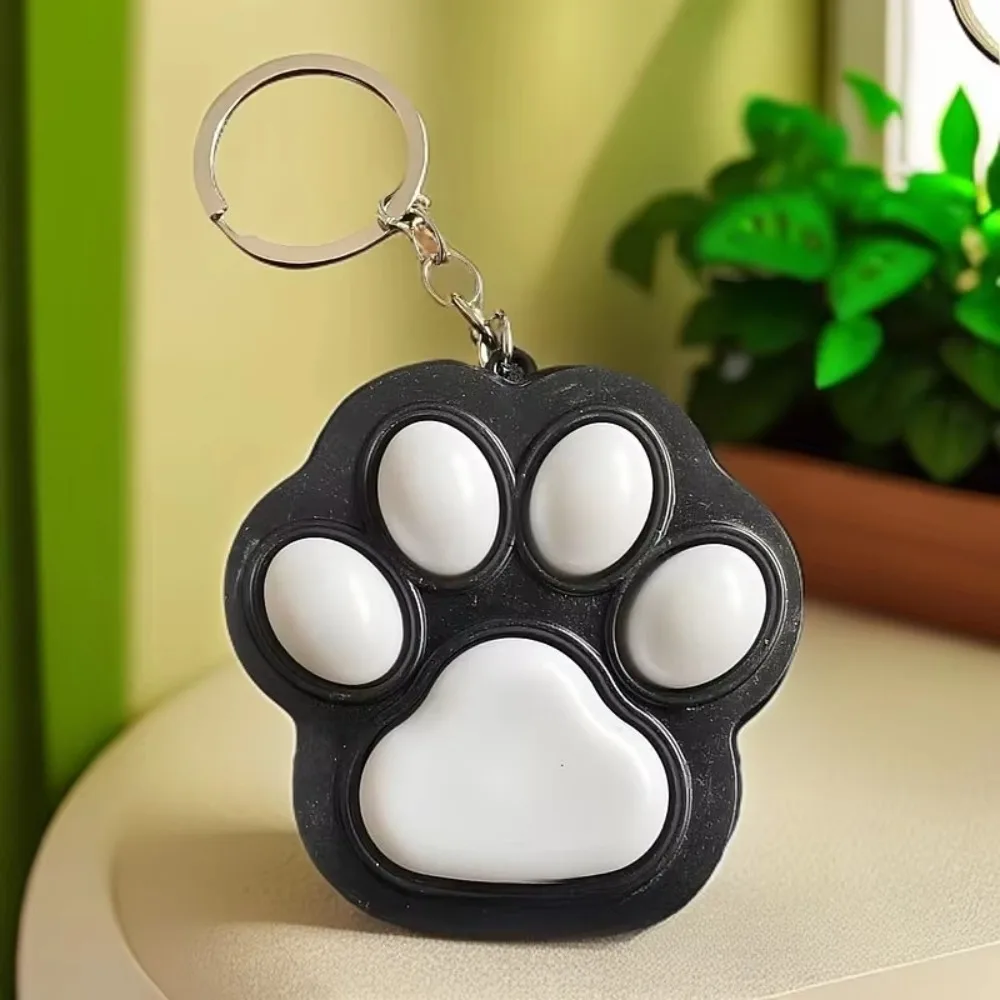 Novelty Fingertip Cat Claw Button Pendant Key Ring Cartoon Cat Paw Keychain Jewelry Colorful Cat Paw Keyboard Bag Pendant