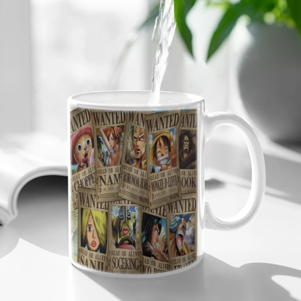 

ONE-PIECE-Luffy-Ceramic Mug Cute Coffee Tea Milk Stave Mugs And Cups with Handle Novelty Gifts
