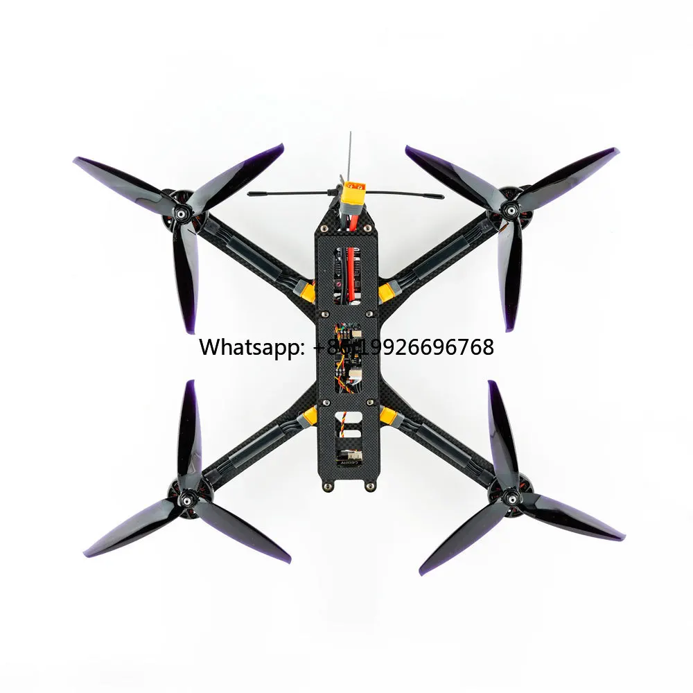 

7inch FPV 2807-1300KV Motor F405+55A Stack ELRS 915 Receiver 5KM Long Range 2.2KG Payload Ratel 2 1.6W VTX factory