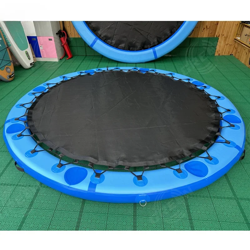 l floats Round Inflatable Raft Floating bar solo pad dock mesh sunchill float water hammock for swimming lake