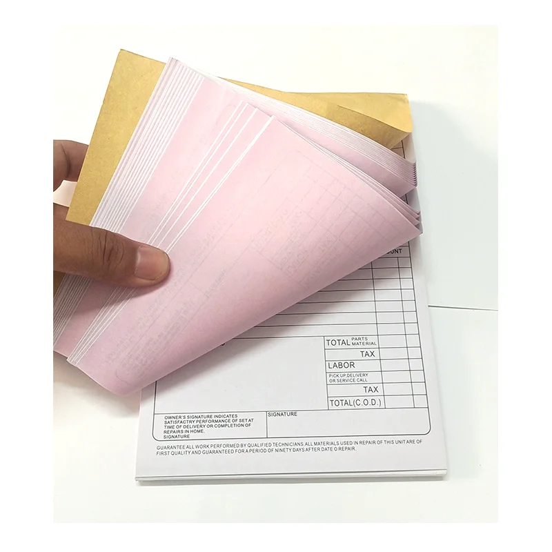 Papier samokopiujący 2ply/3ply/4ply drukowanie książek pokwitowań niestandardowe dla biura pracy