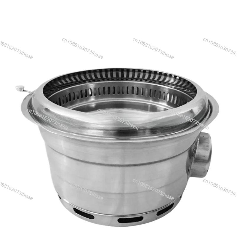 Korean barbecue barbecue pot, stainless steel charcoal stove, exhaust grill, self-service grill