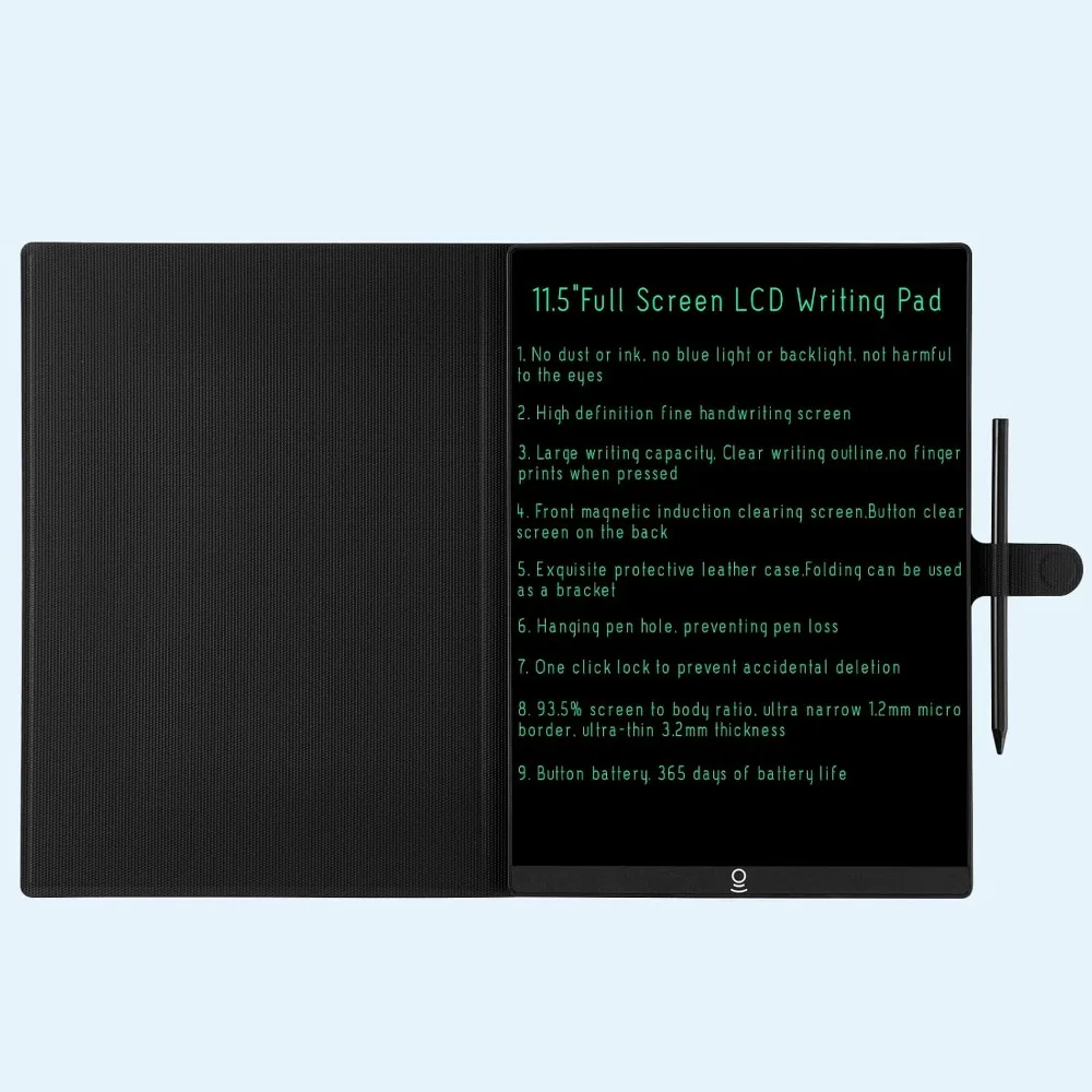 11.5inch Reusable Digital Writing Tablet, Ultra-slim with Bezel-free Screen, Ideal for Office, Home, and Classroom.