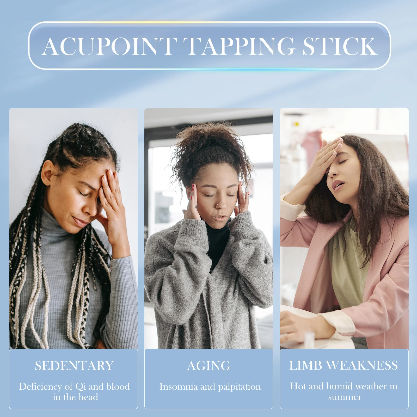 

2 шт. простые массажные инструменты, черные палочки для лица для акупунктурной терапии, ухода за ногами и телом, многоцелевой косметический массажер-ручка