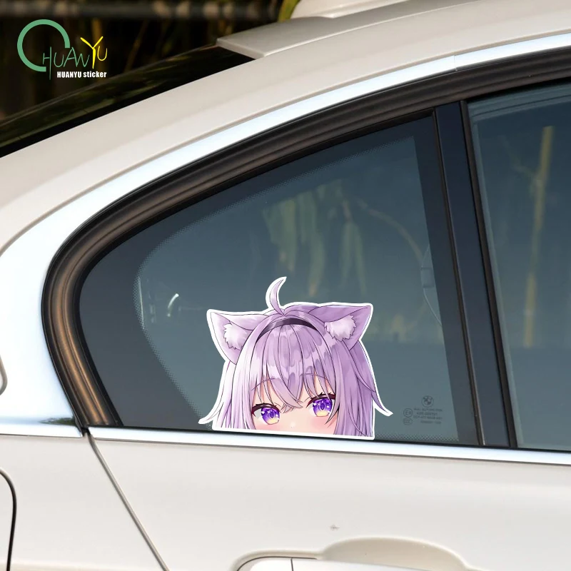 for Hololive Nekomata Okayu Cute Wall Sticker Waterproof Vinyl Anime Decal Living Room Bathroom Bedroom Computer Decor view 5