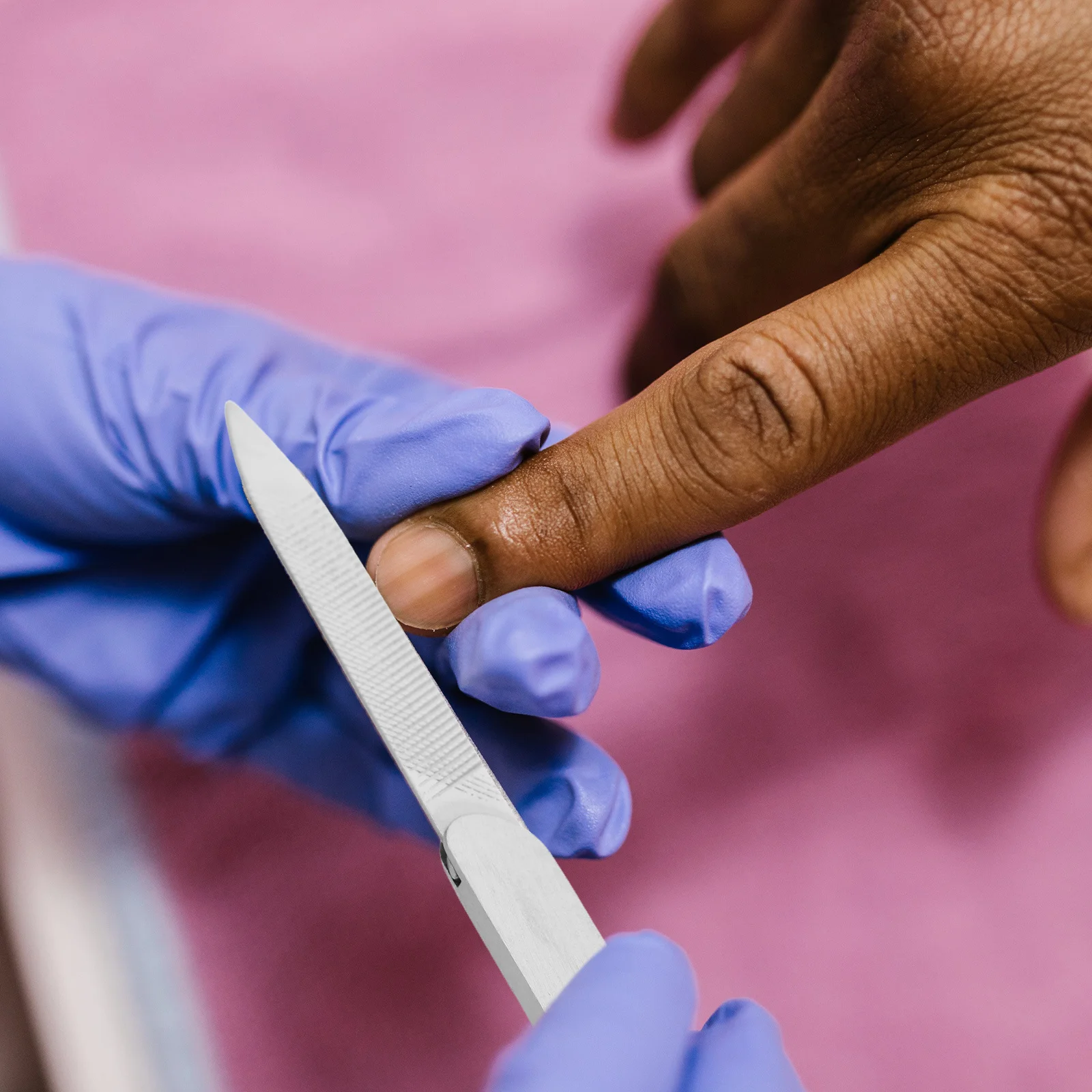 Lime à ongles Double face en acier inoxydable, outil de manucure et de pédicure, tampon de coupe d'ongles portables de voyage, 5 pièces