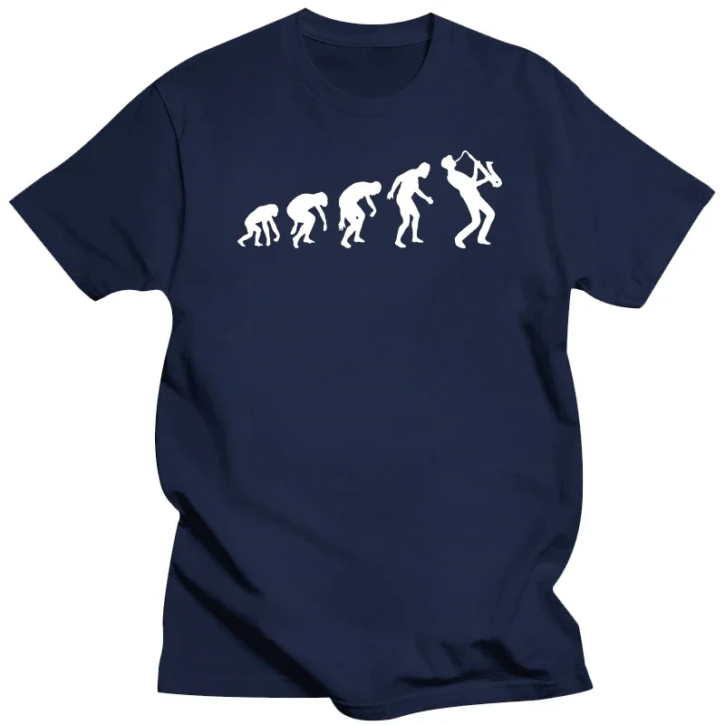 

Saxophone T Shirt Saxophone Evolution Of Man T-Shirt Graphic Casual Tee Shirt Cotton Fun Male Short-Sleeve TshirtUnisex T-shirts