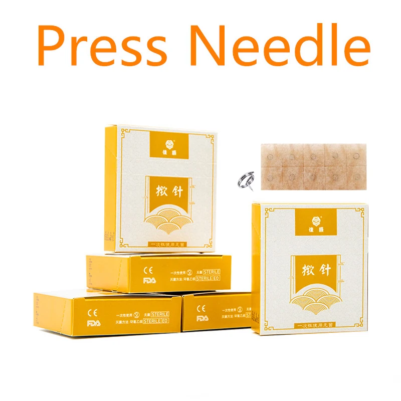 

5Boxes*100Pcs/Box Sterile Ear Acupuncture Needle Press Needle for Acupoint Massage Patch Auricular Embedded 0.22x1.3