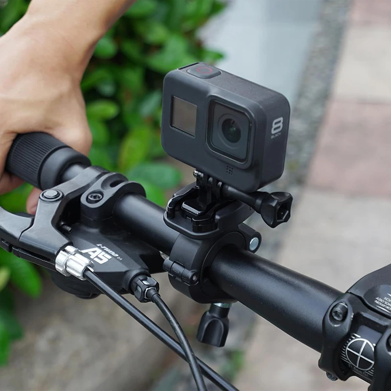 Motocyklowy uchwyt na kierownicę kamery akcji rowerowy zacisk na tyczkę wspornik do rurki o średnicy od 0,35 do 1,4 cala uchwyt Gopro Insta360 — zdjęcie produktu 4