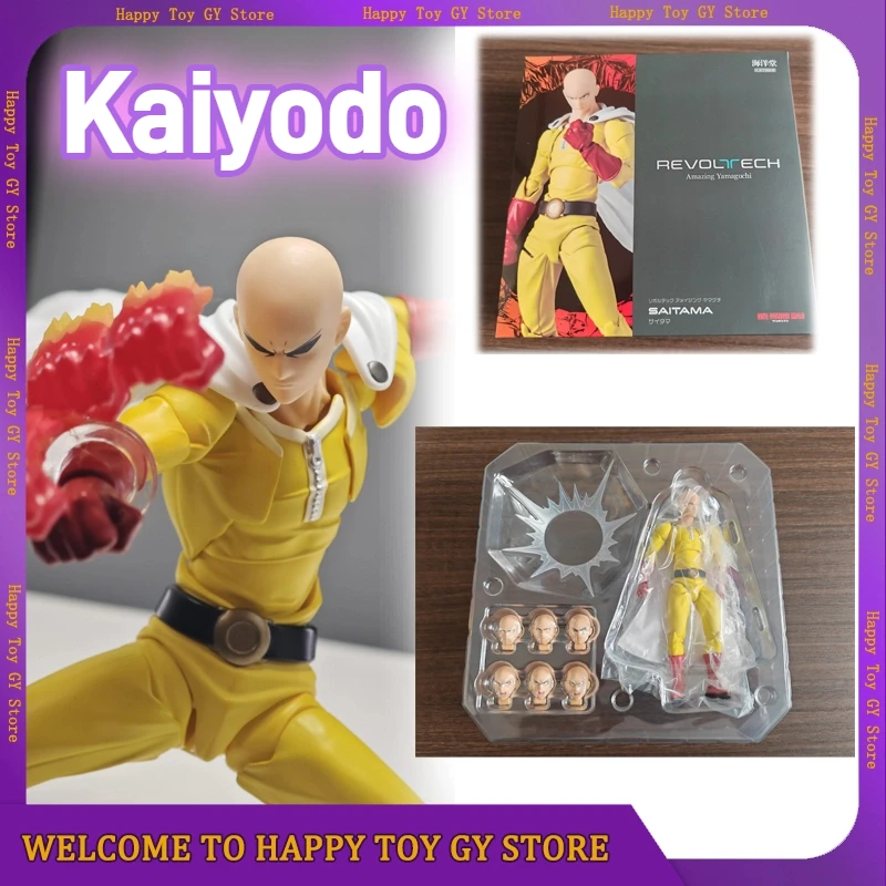 

In Stock Original Kaiyodo Amazing Yamaguchi Revoltech One-Punch Man Saitama Anime Action Figure Figurine Model Collection Toys