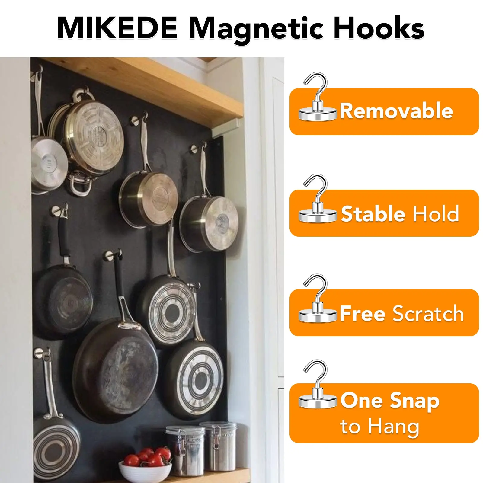 Strong Magnetic Hooks Heavy Duty Magnet Hook Kitchen Bar Storage Magnetic Hooks Key Storage Hooks Multi-Purpose Magnet Hook