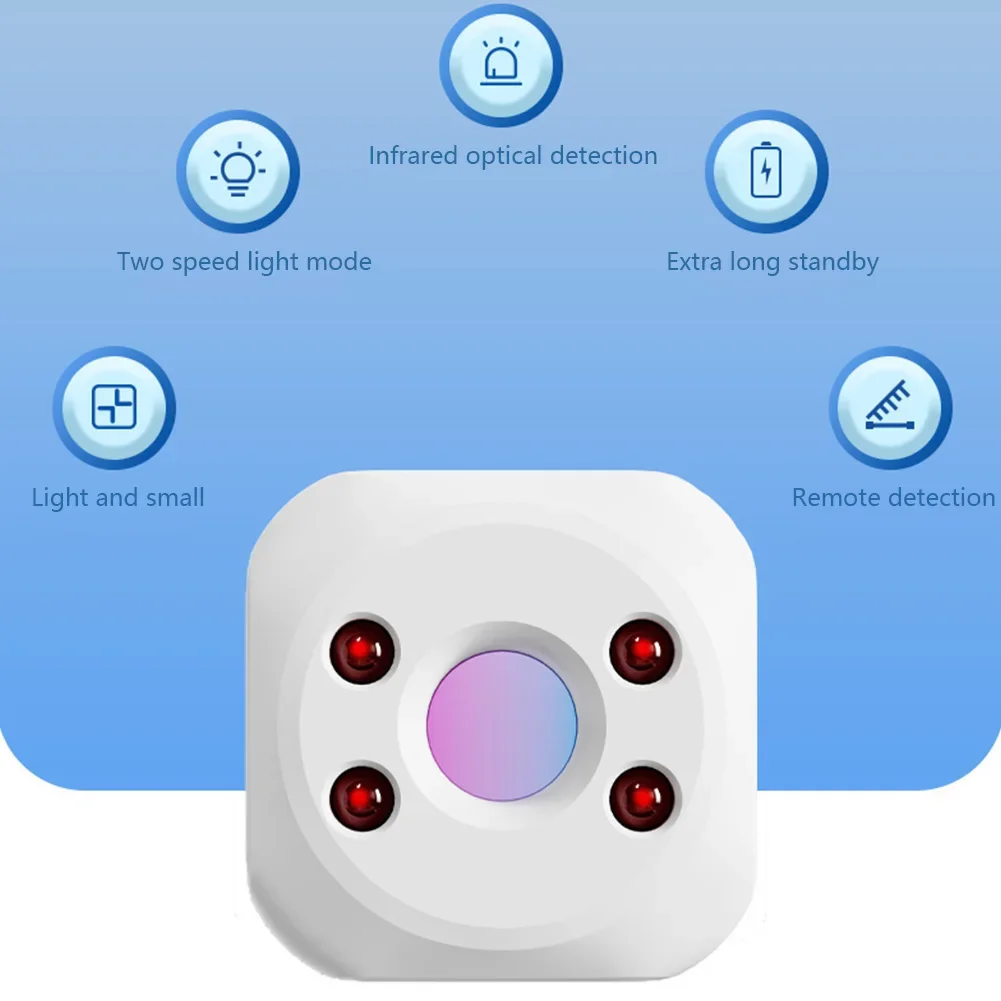 Portable Anti Candid Camera Detector Security Protection for Hotel Locker Room Public Bathroom Pinhole Hidden Lens Detect Gadget