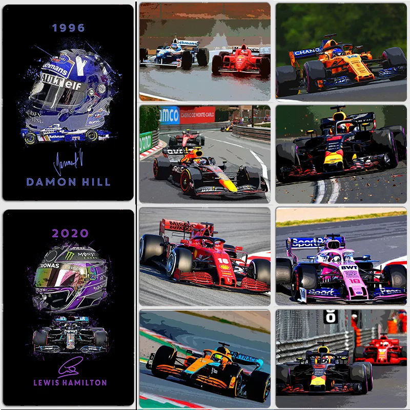 

Race Car Legends Poster Metal Custom Sign Posters Vintage Tin Bedroom Indoor Home Wall Decor Room Decoration