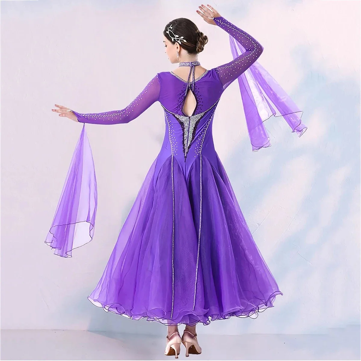 2026 قاعة الرقص المنافسة فساتين النساء القياسية الحديثة أزياء رقص كبير سوينغ التانغو حفلة الفالس أداء الملابس #2