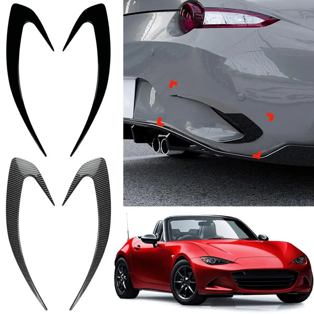 2pcs For Mazda MX-5 Miata ND 2016+ Rear Bumper Front Wind Knife Spoiler Side Wing Knife Spoiler Grille Modification Car Sticker