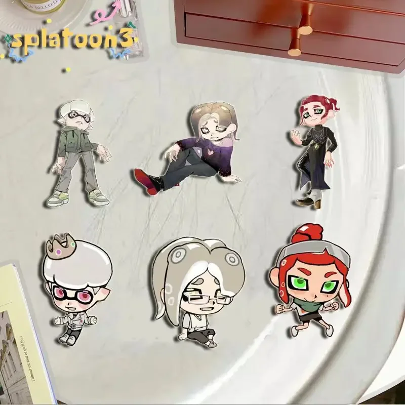 スプラトゥーンクリスタルバックパック,ブローチ,カラーバッジ,ボタンピン,ペンシルケースの装飾,コスプレ,誕生日プレゼント