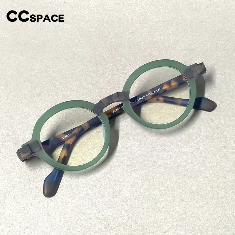 54704 Damskie okrągłe okulary optyczne z octanu Wysokiej jakości matowy materiał Retro Męskie modne okulary korekcyjne