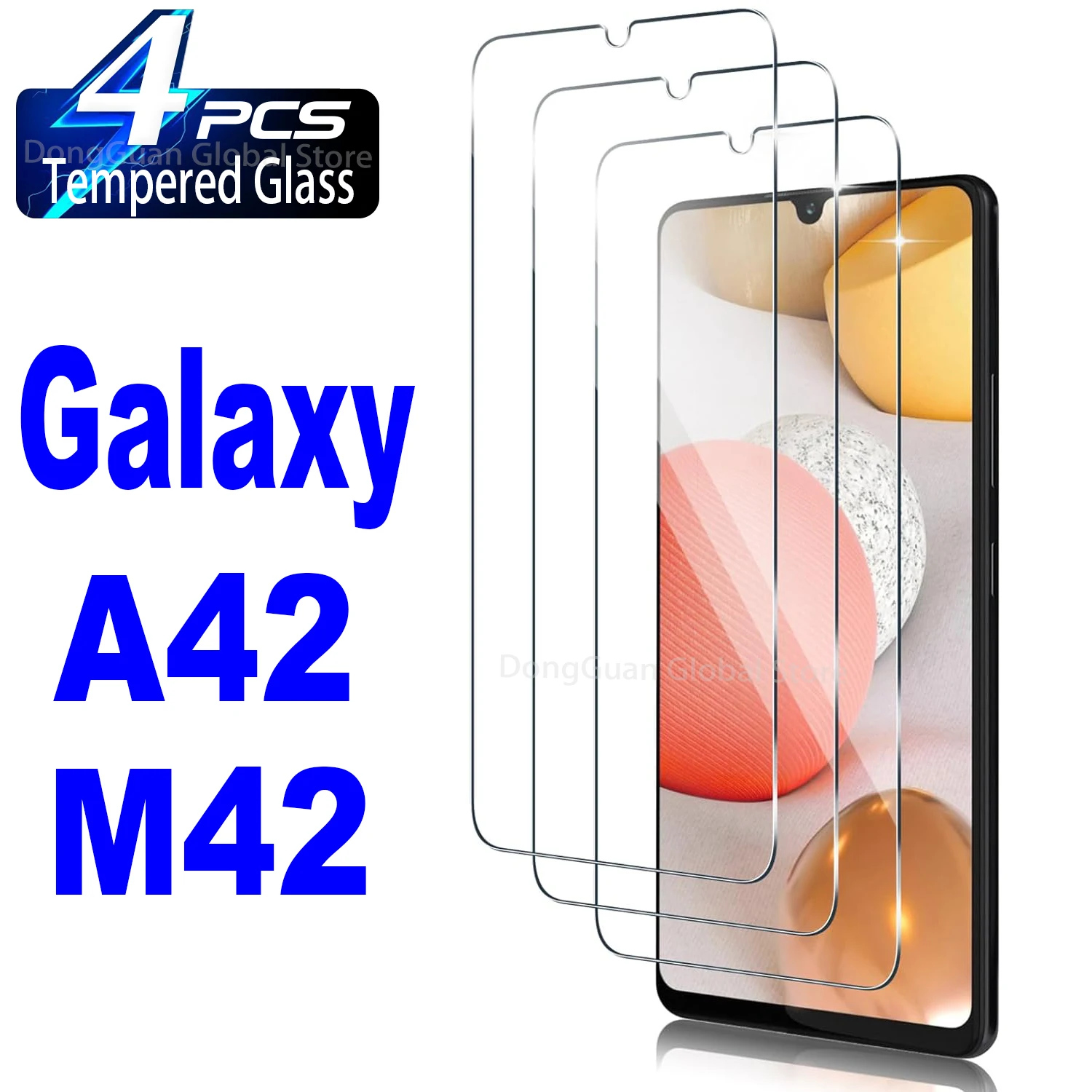 2/4Pcs Tempered Glass For Samsung Galaxy M42 A42 5G Screen Protector Glass Film