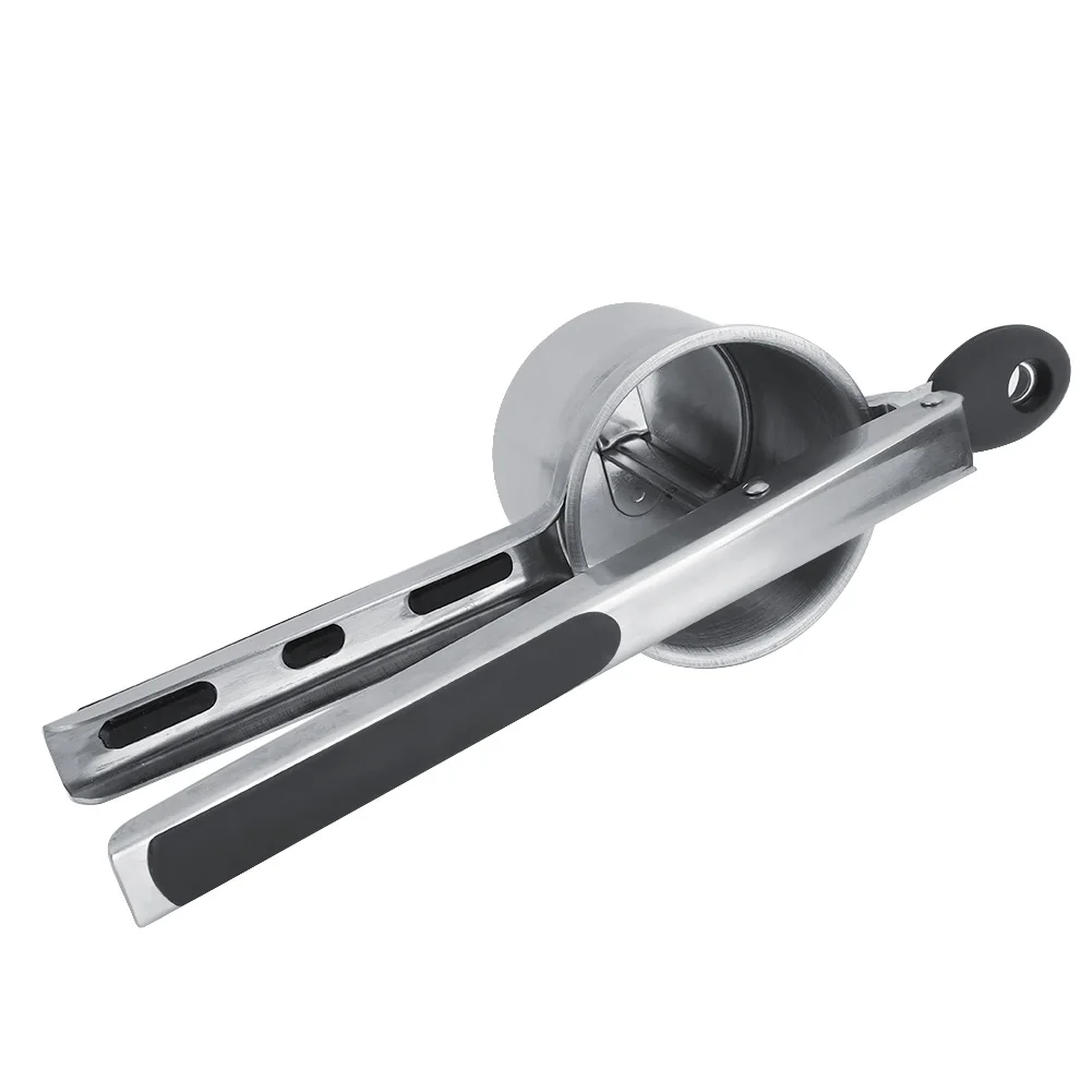 Potato Masher, Stainless Steel Potato Presser - Detachable Handheld Masher for Smooth or Chunky Puree, 3 Meshes Included