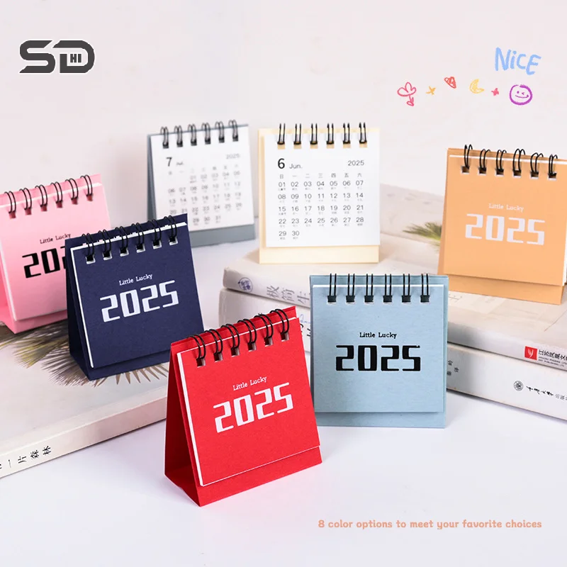 Black White 2024 2025 Desk Calendar Kawaii Coil Calendar To Do List Monthly Daily Planner Agenda Organizer Cute Office Supplies