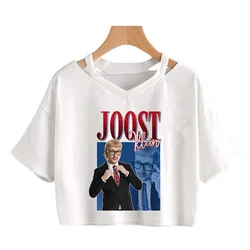 Hot Women Funny Mange Cropped Tee Shirt I Love Joost Klein Crop Tops Europapa Harajuku Y2k Tshirt Fashion Summer T-shirt Female