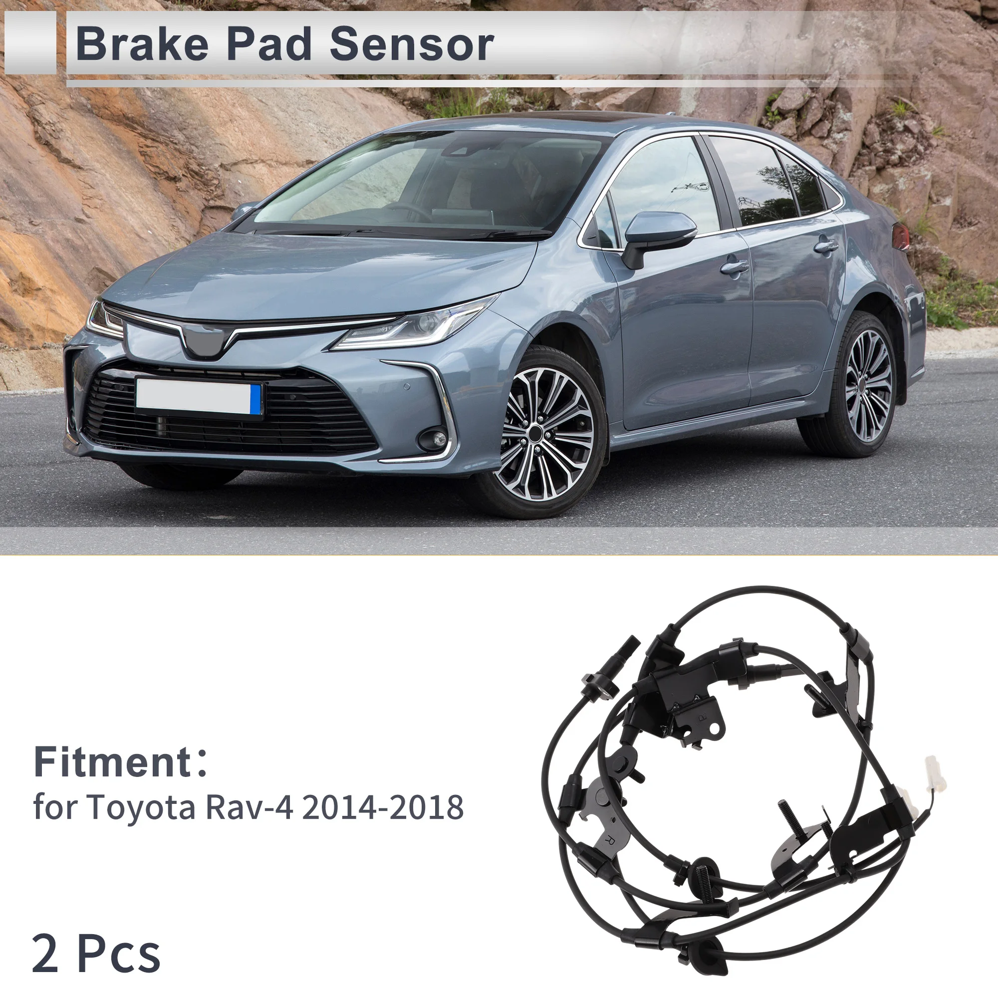 

UXCELL 2Pcs Rear Wheel Brake Pad Wear Sensor No.8954542050 Disc Break Pad Wear Indicator Sensor for Toyota Rav-4 2014-2018