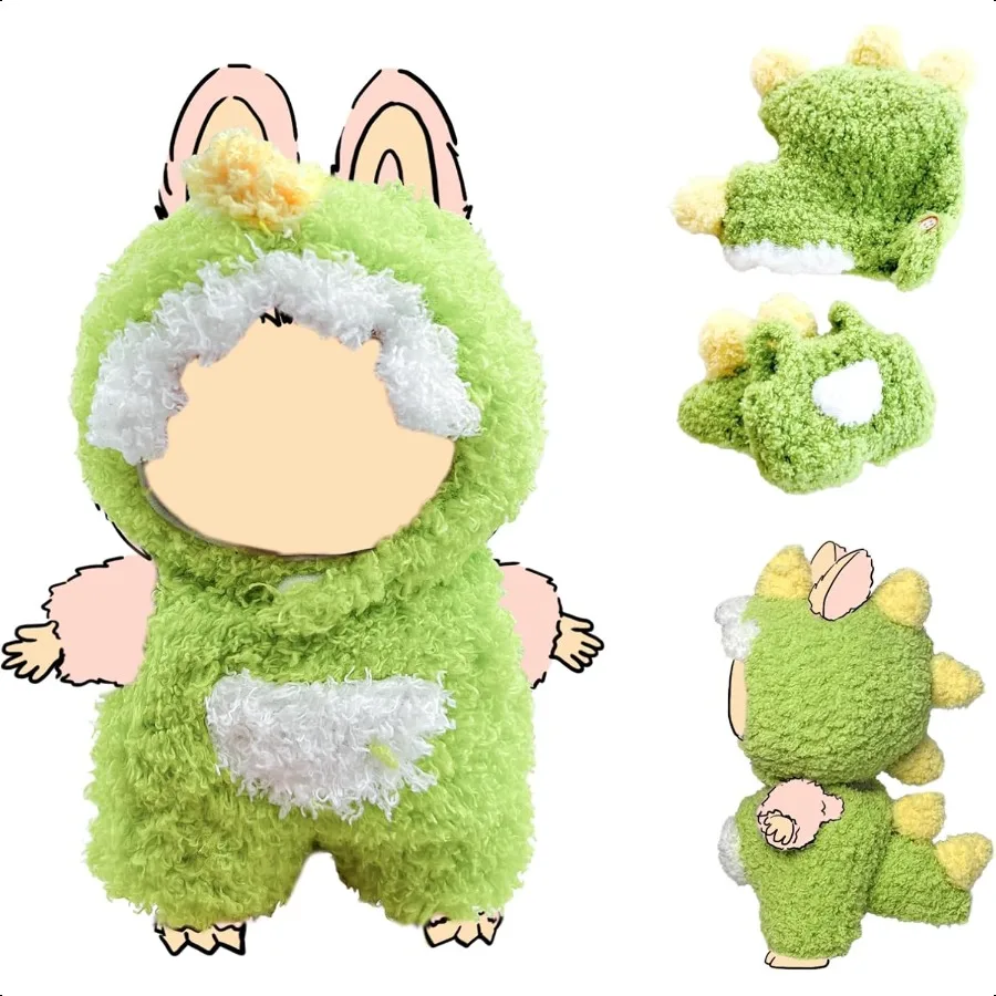 

2025 New Clothes for Doll 17cm Clothes Set for Doll Keychain Accories for Dolls Faking Animal Style Outfit for 17cm Doll Jumpsu
