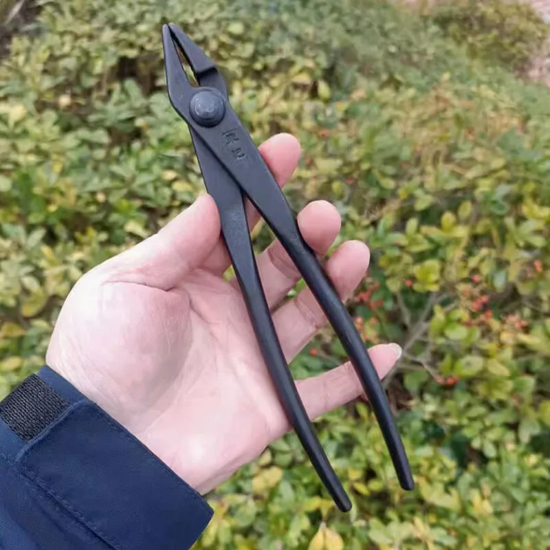 Thick branch shears 200MM bonsai tools round blade steel garden pruning wire drawing pliers scissors