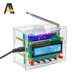 DIY FM Radio Electronic Kit Adjustable Frequency 87-108MHZ RDA5807 Display PCB Soldering Project Practice Solder Parts diy kits