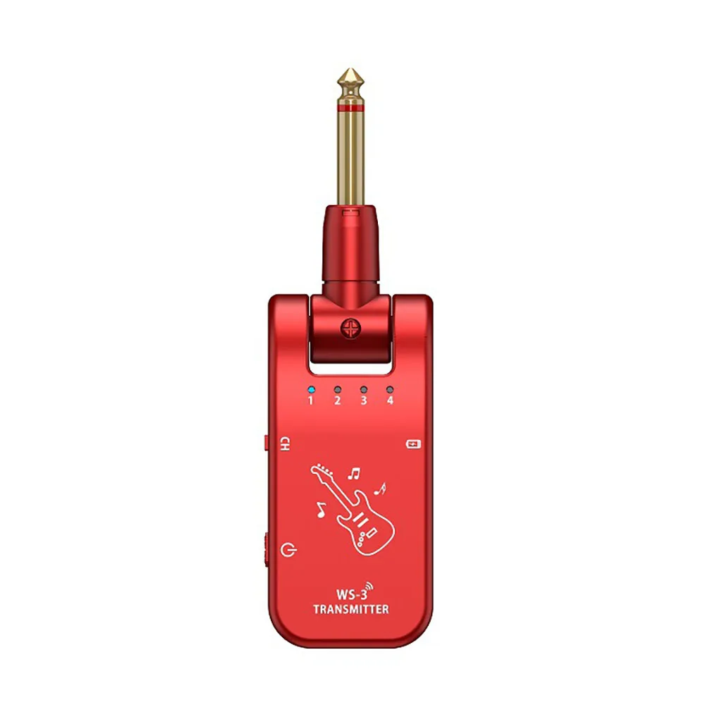 WS-3ระบบรับส่งสัญญาณกีตาร์ระบบไร้สาย UHF แบบสำหรับตัวรับสัญญาณ WIFI เครื่องขยายเสียงเบสกีต้าร์ไฟฟ้า