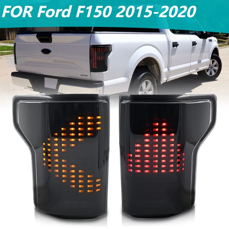 

Пара дымовых светодиодных задних фонарей для Ford F150 2015-2020 задний фонарь в сборе